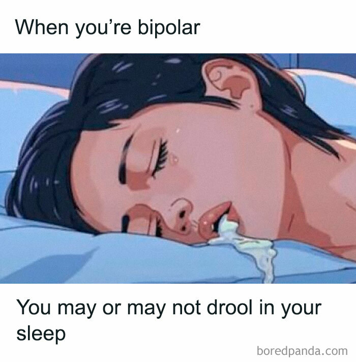 Woman drooling in sleep with text highlighting literal meme humor.