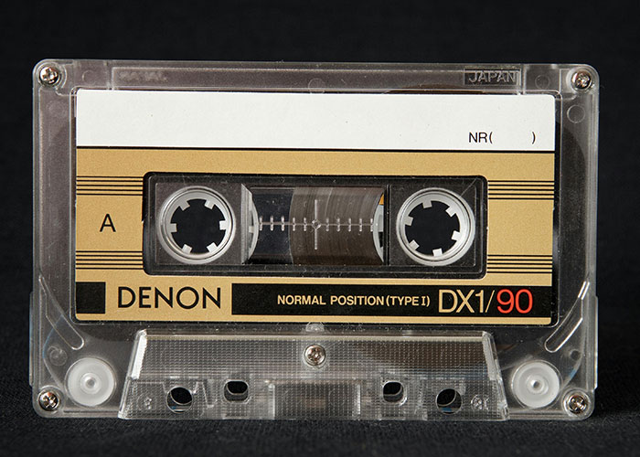 Cassette tape representing life before social media, popular with Gen X for music and nostalgia.