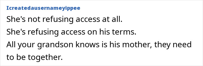 Comment critique on grandma's idea of taking 6-week-old from mom. Comment critique on grandma's idea of taking 6-week-old from mom.