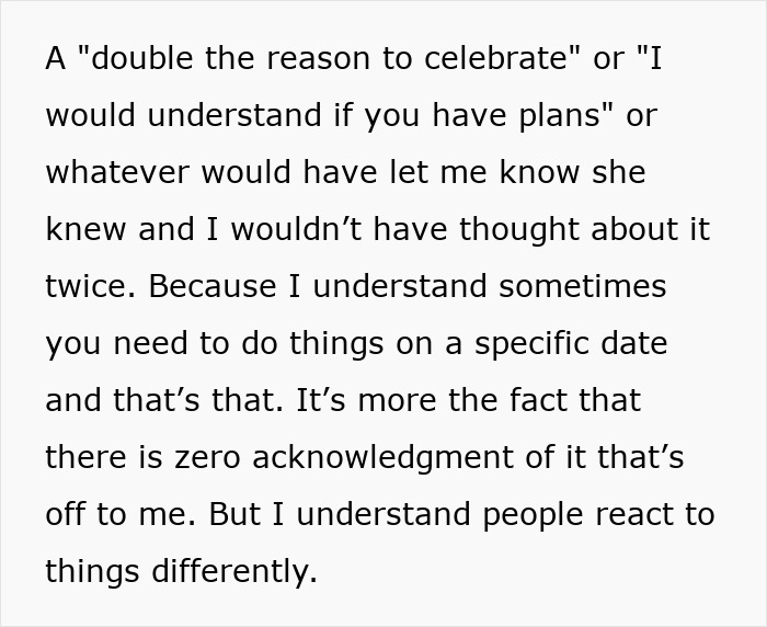 Text discussing concern over wedding plans with lack of acknowledgment, highlighting friendship red flags. Text discussing concern over wedding plans with lack of acknowledgment, highlighting friendship red flags.