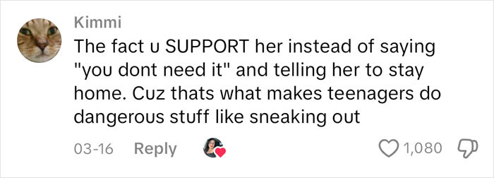 Comment on supporting daughters in their 5k runs, sparking discussion about parent-child relationships.