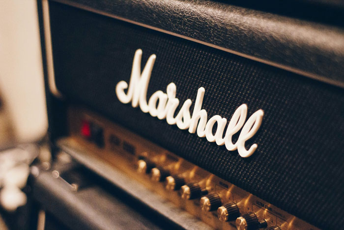 Marshall amplifier close-up, a creative place to hide valuables at home.