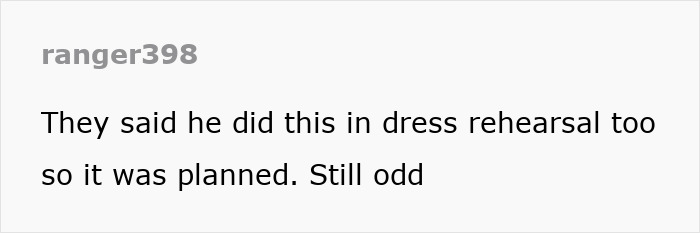 Comment on Morgan Wallen leaving SNL stage, indicating planned but odd behavior.