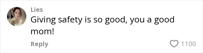 Comment praising a mom for ensuring her daughter's safety during 5k runs, highlighting important discussion.