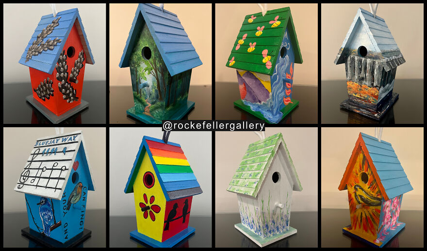 32 Artists Transform Birdhouses Into Flights Of Fancy