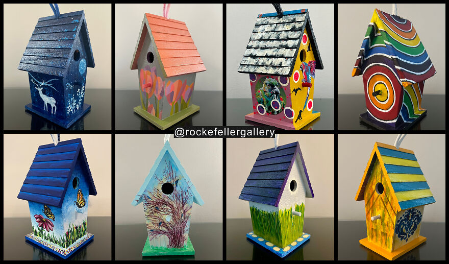 32 Artists Transform Birdhouses Into Flights Of Fancy