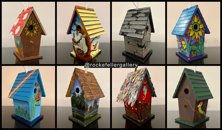 32 Artists Transform Birdhouses Into Flights Of Fancy