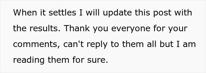 Text update about babysitting pay discussion, acknowledging comments, and promising future results.