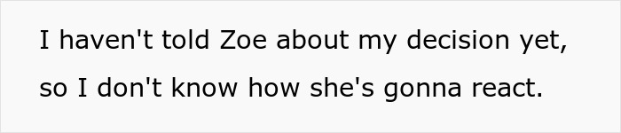 Text message expressing uncertainty about decision and reaction. Text message expressing uncertainty about decision and reaction.