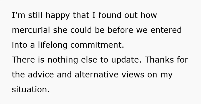 Text exchange about swapping a real ring for a fake, leading to engagement's end and reflecting on mercurial behavior.