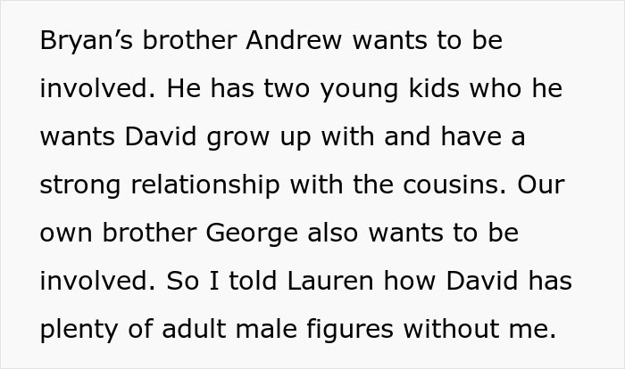 Text discussing involvement of family members in a child's life, highlighting male figures as parental role models.