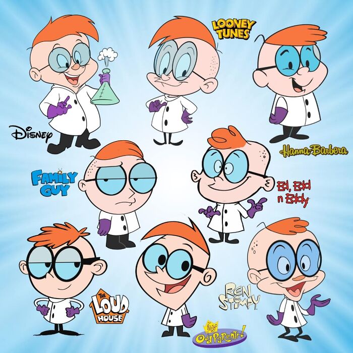 Pop culture characters reimagined in various cartoon styles, featuring a horse in Looney Tunes, Family Guy, and other styles.