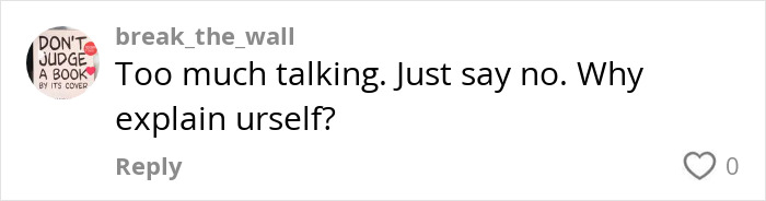 Comment with "Family First Always" keyword, questioning lengthy explanations.