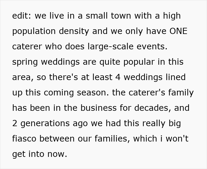 Vegan SIL Secretly Calls Caterers To Change Bride&rsquo;s Wedding Menu, &ldquo;Full-Blown Soap Opera&rdquo; Ensues