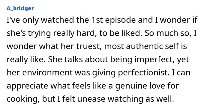 Text critique of Meghan Markle's show, highlighting attempts to appeal and creating unease while discussing imperfection. Text critique of Meghan Markle's show, highlighting attempts to appeal and creating unease while discussing imperfection.