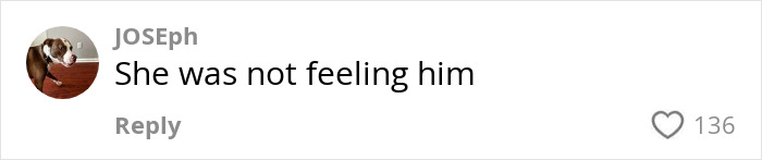 Comment saying "She was not feeling him" related to Millie Bobby Brown interviews.