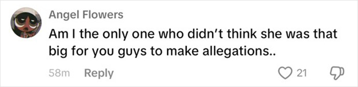 Comment questioning weight loss allegations in Demi Lovato's transformation post.