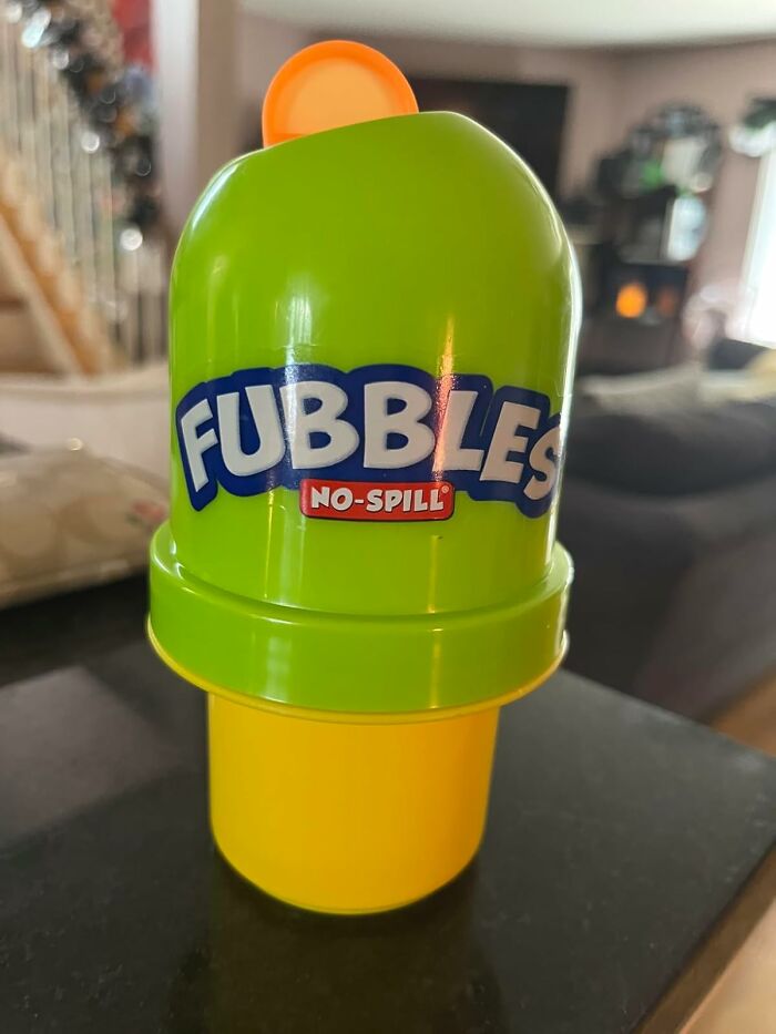 No-spill bubble container, a fun Easter basket stuffer alternative to regular candy.