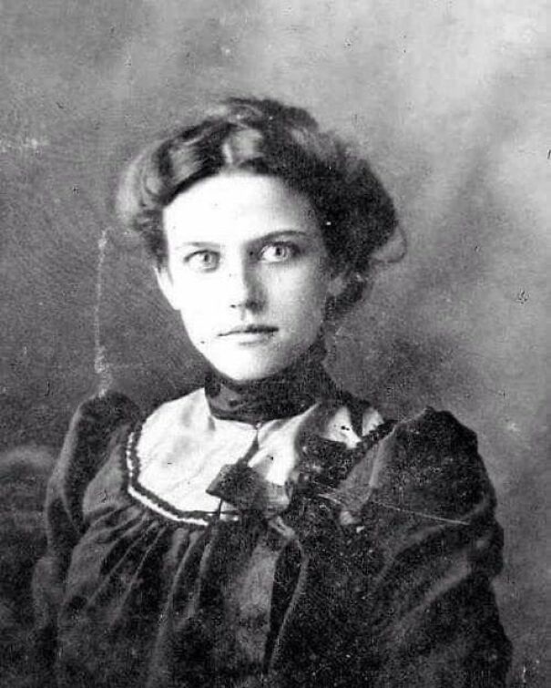 A young woman in Victorian-era clothing, illustrating an interesting historical photo perspective.