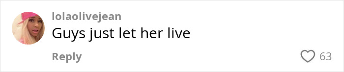 Comment on viral sewage-filled sea foam stunt saying, "Guys just let her live" with user image and 63 likes. Comment on viral sewage-filled sea foam stunt saying, "Guys just let her live" with user image and 63 likes.