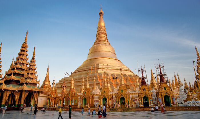 Golden temple with spires, potential site of real-life lost treasures, reminiscent of an Indiana Jones adventure.