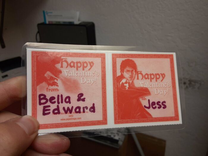 Unique bookmark featuring Harry Potter and Valentine's Day theme.