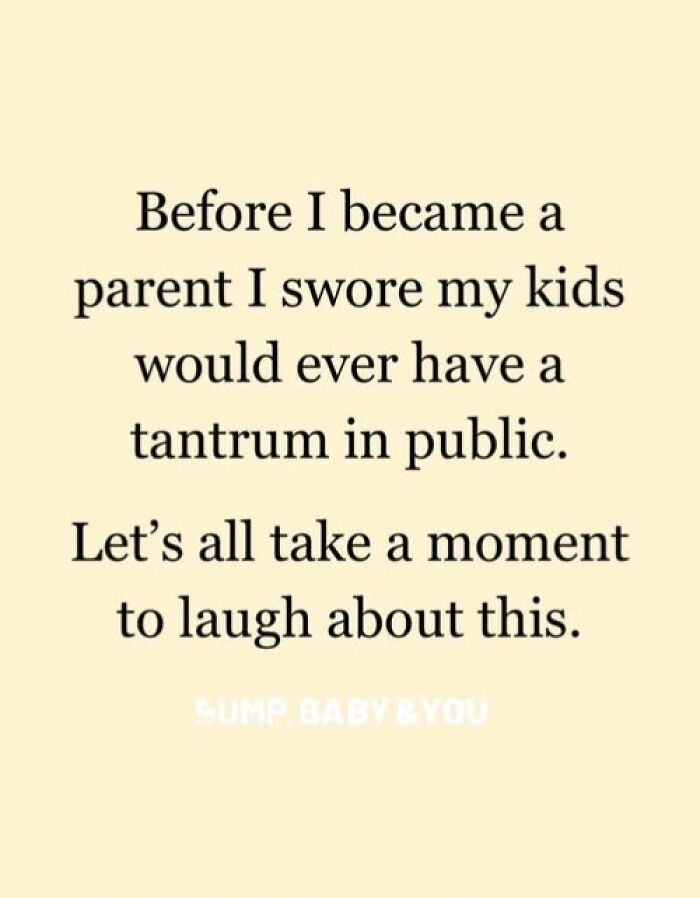 Funny parenting meme about kids having public tantrums.