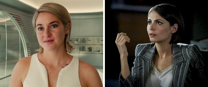 Two actresses possibly involved in a mid-production cast replacement, showing contrasting on-screen styles.