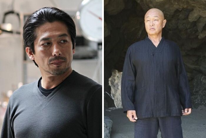 Two actors, one in a casual setting and one in traditional attire, highlighting actors replaced mid-production.