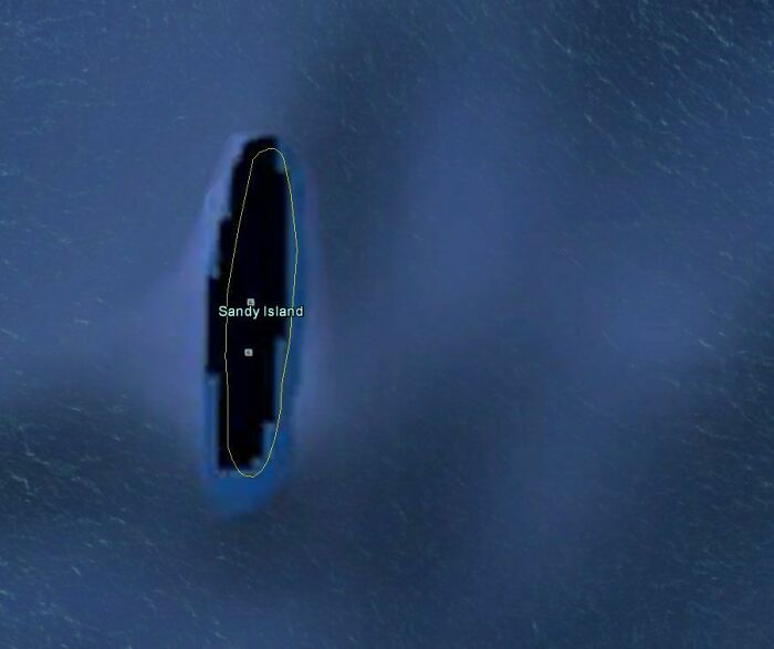 Strange Google Earth find: Sandy Island, a mysterious dark shape in the ocean.