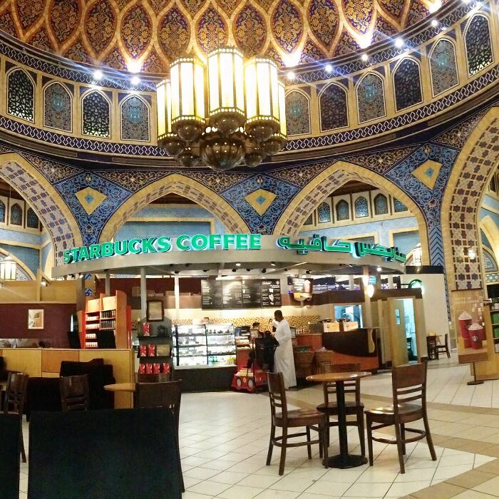 No, This Is Not A Palace. It's Just Starbucks At Dubai!!