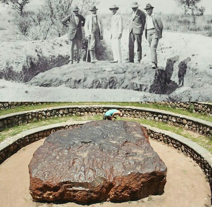 Ancient explorers with a large preserved rock, showcasing historical discoveries from the past.