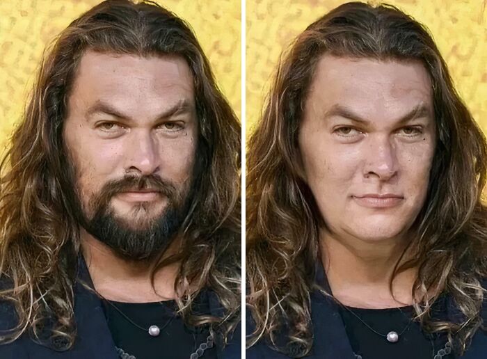 Dos imágenes de un hombre con barba y sin barba, para arruinarte el día.