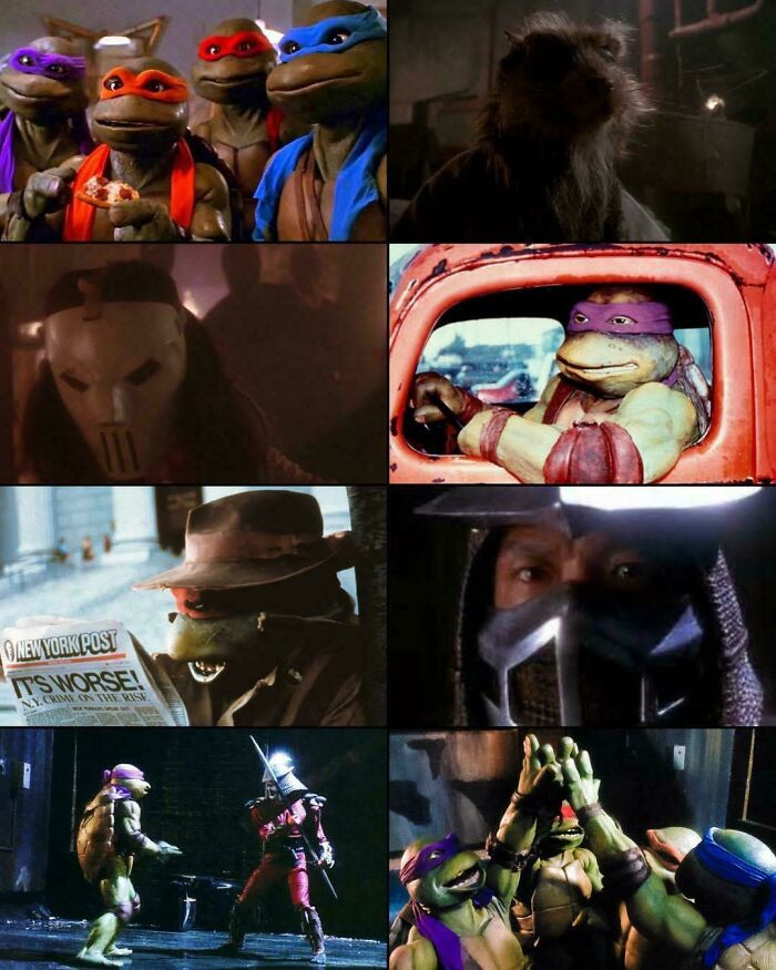 Popular 90s action figures and characters from nostalgic 90s movies, capturing simpler, stranger days of the decade.