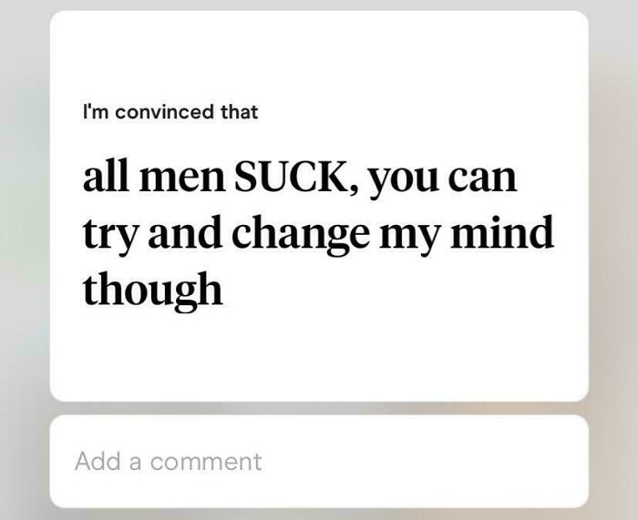 Text post showing a toxic statement about men, illustrating nice girls being as toxic as nice guys debate.