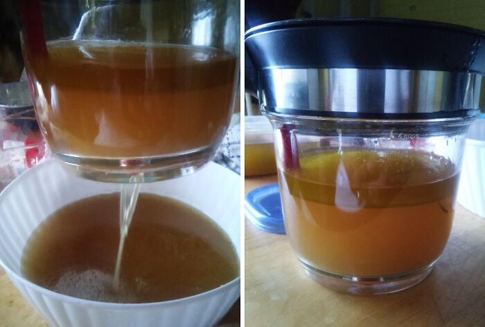 Glass container filtering liquid, showcasing quality of life improvement in daily tasks.