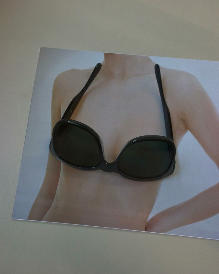 Sunglasses creatively placed on an image, showcasing the art of illusion through visual fusion.