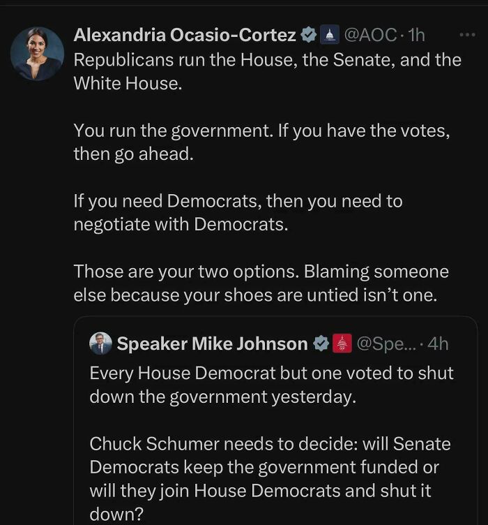 Screenshot of a political Twitter exchange, showing there was an attempt to negotiate but failed spectacularly.