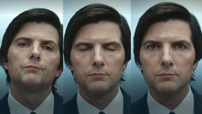Man in a suit shown in three close-up portraits, illustrating thoughtful expressions for wholesome dads parenting moments.