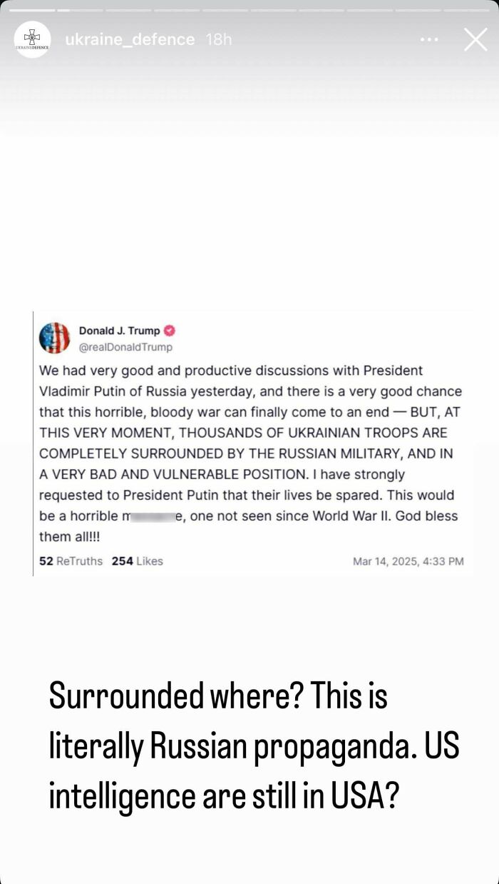 Screenshot of a disputed social media post showing a failed attempt at spreading Russian propaganda claims.