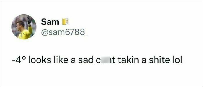 Tweet showcasing a funny example of Scottish humor about cold weather.