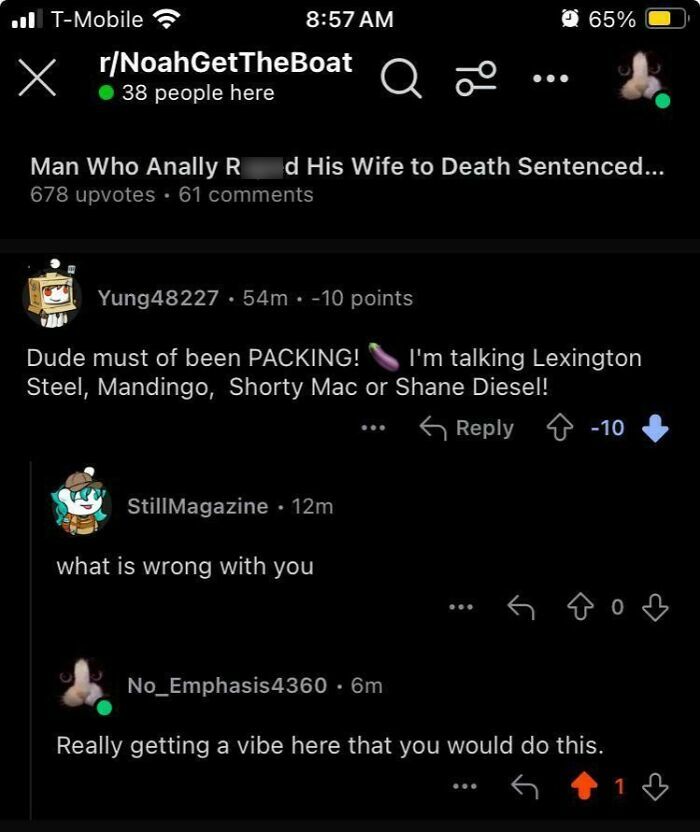 Reddit thread with heated comments, discussing shocking content that might make anyone's blood boil.