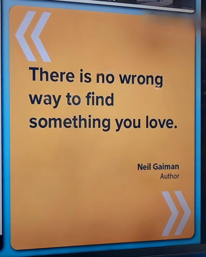 Cita de Neil Gaiman sobre encontrar lo que amas, destacando opiniones y posturas controversiales en internet.