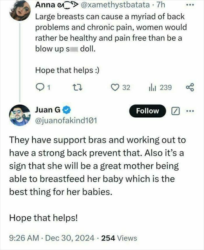 Twitter exchange on misconceptions about women's bodies causes frustration.