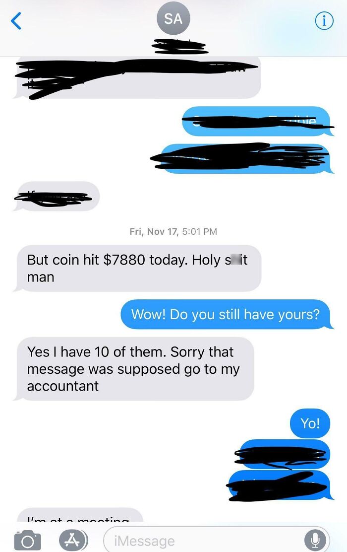 Chat about cryptocurrency value sparks discussion on wealth distribution.