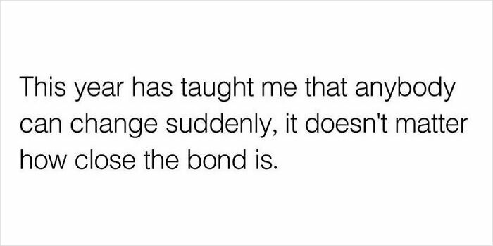 Text about personal change and bonds, conveying a wholesome message.