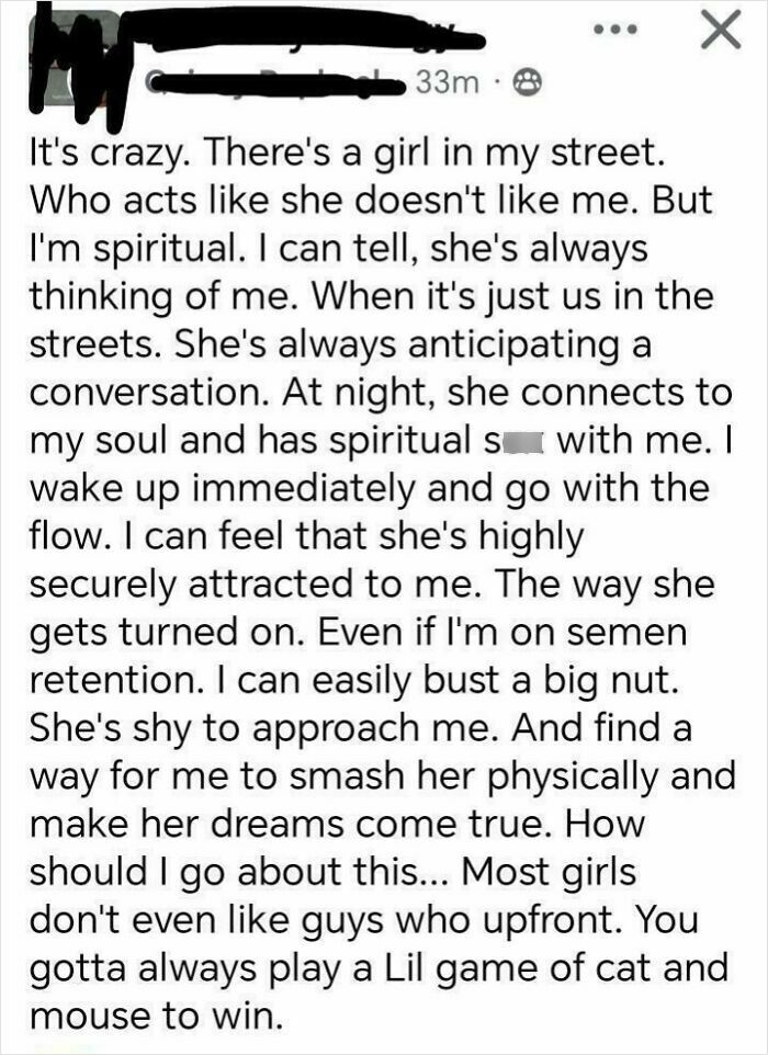 Text screenshot of a post discussing perceptions about girls, highlighting misconceptions and stereotypes.