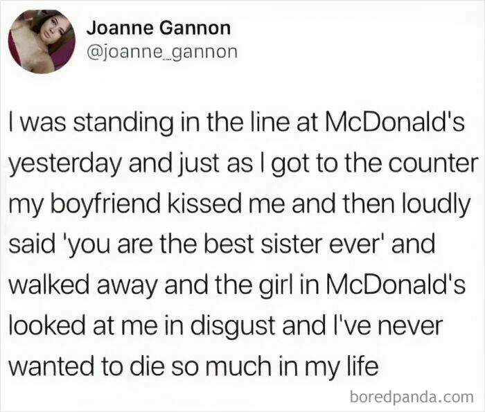 Tweet screenshot about awkward moment, perfect for Daily Humor Memes fans wanting a smile.