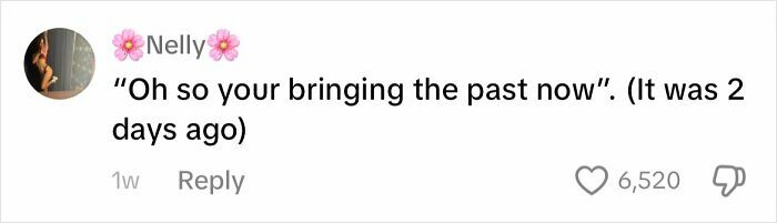 Nelly's comment on how men apologize with a dismissive remark.