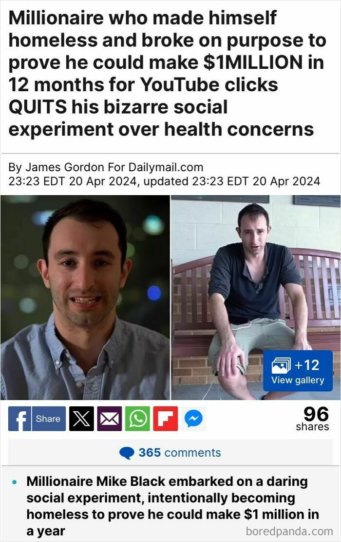 Millionaire quits social experiment proving he could earn $1 million after health concerns arise.